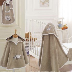 it is a boy poncho set