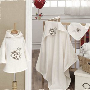 lady bug baby poncho set